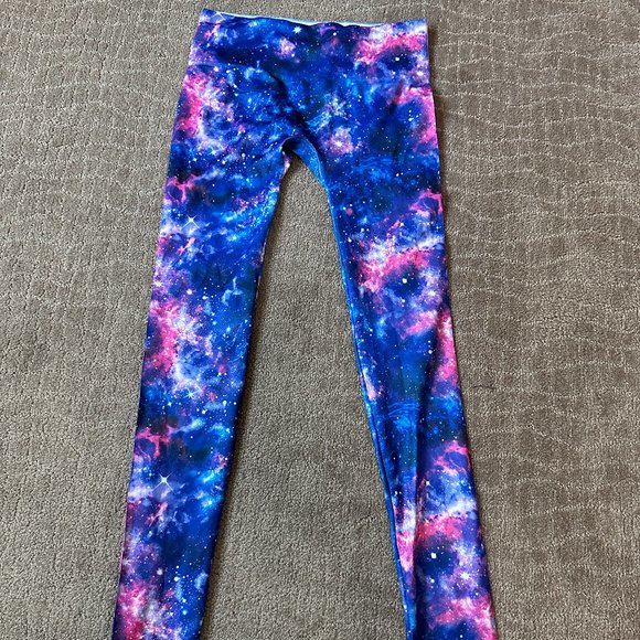 Worn ONCE!  Galaxy Print Leggings! - Picture 1 of 3